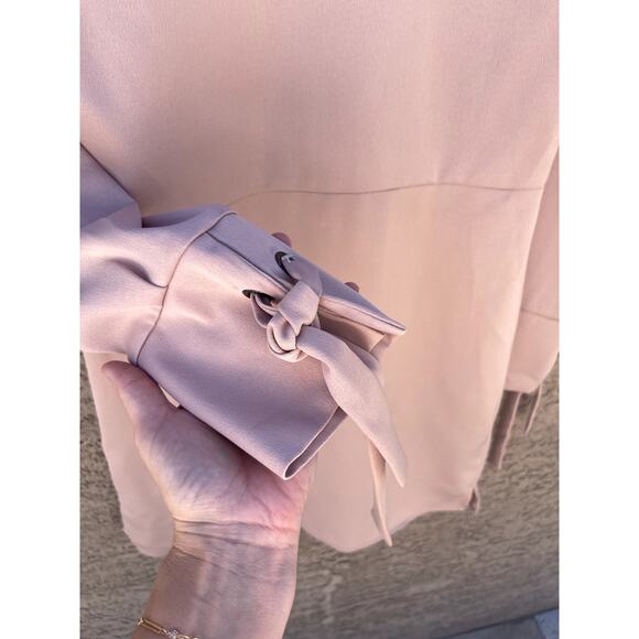 Topshop Tie Cuff Shirtdress ~ Blush ~ 2 - Picture 5 of 7